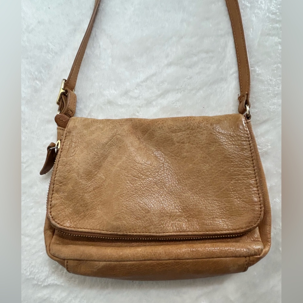 Margot Classic Soft Brown Leather Boho Crossbody Bag & Adjustable Shoulder Strap - Picture 2 of 13